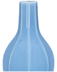 Currey and Company Sky Blue Octagonal Double Gourd Vase