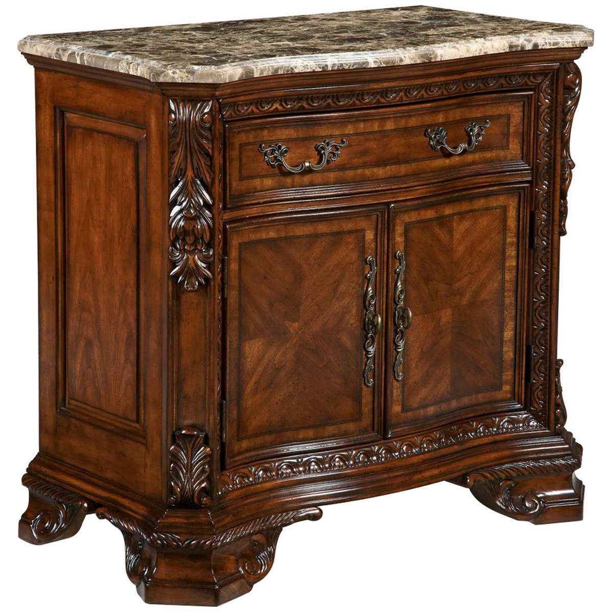 A.R.T. Furniture Old World Marble Top Nightstand