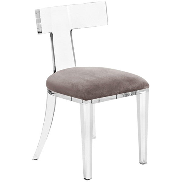 Interlude Home Tristan Acrylic Klismos Chair, Velvet