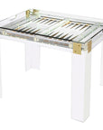 Interlude Home Pierre Acrylic Backgammon Table