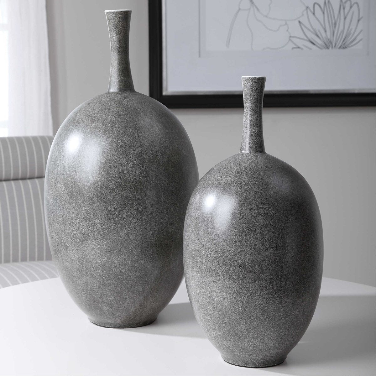 Uttermost Riordan Modern Vases, 2-Piece Set