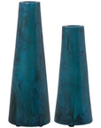 Uttermost Mambo Blue Vases, 2-Piece Set