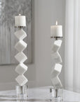 Uttermost Casen Marble Cube Candleholders, 2-Piece Set