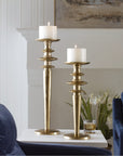 Uttermost Highclere Gold Candleholders, 2-Piece Set