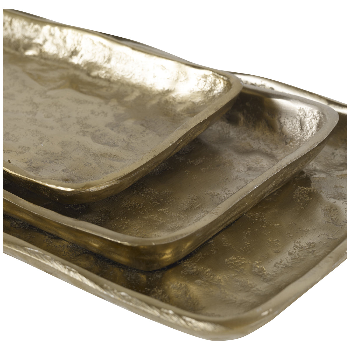 Uttermost Artisan Antique Gold Trays, 3-Piece Set