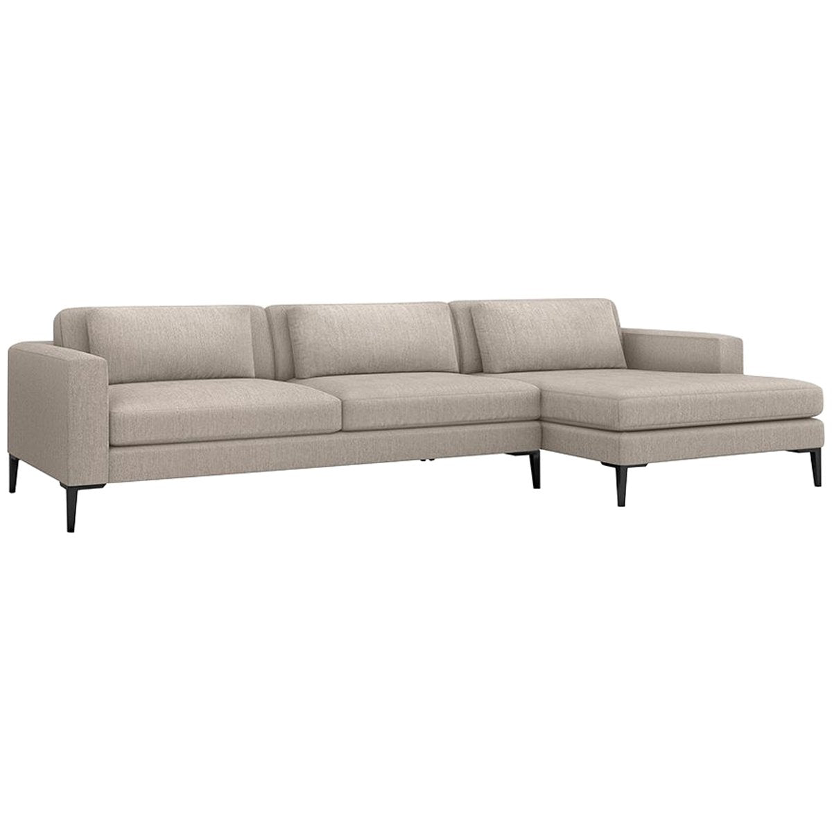 Interlude Home Izzy Luxe Chenille Chaise 2-Piece Sectional