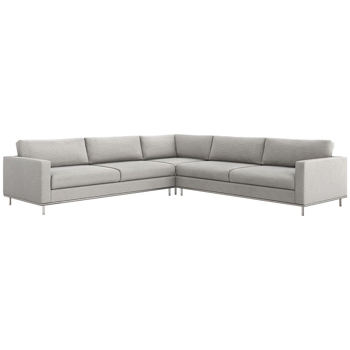 Interlude Home Valencia Sectional - Faux Linen