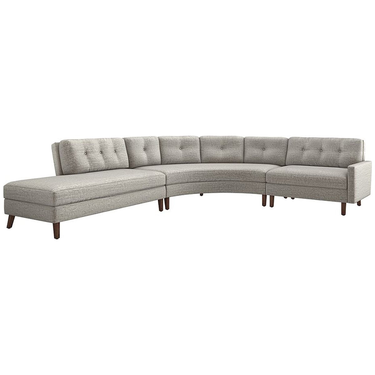 Interlude Home Aventura Feather Chaise 3-Piece Sectional
