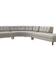 Interlude Home Aventura Feather Chaise 3-Piece Sectional