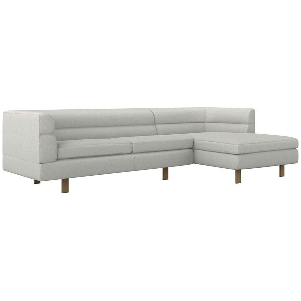 Interlude Home Ornette Sectional - Faux Linen