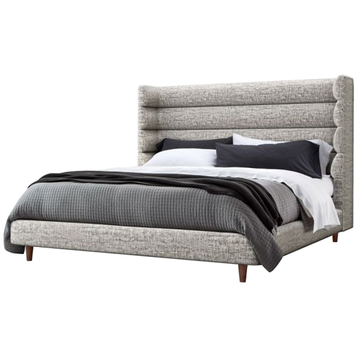 Interlude Home Ornette Bed - Heathered Chenille