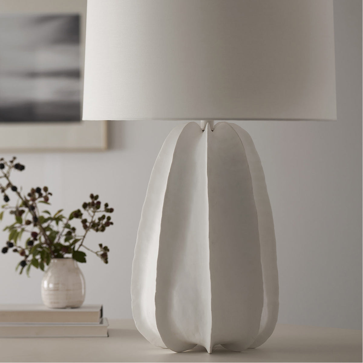 Palecek Keiko Table Lamp - White