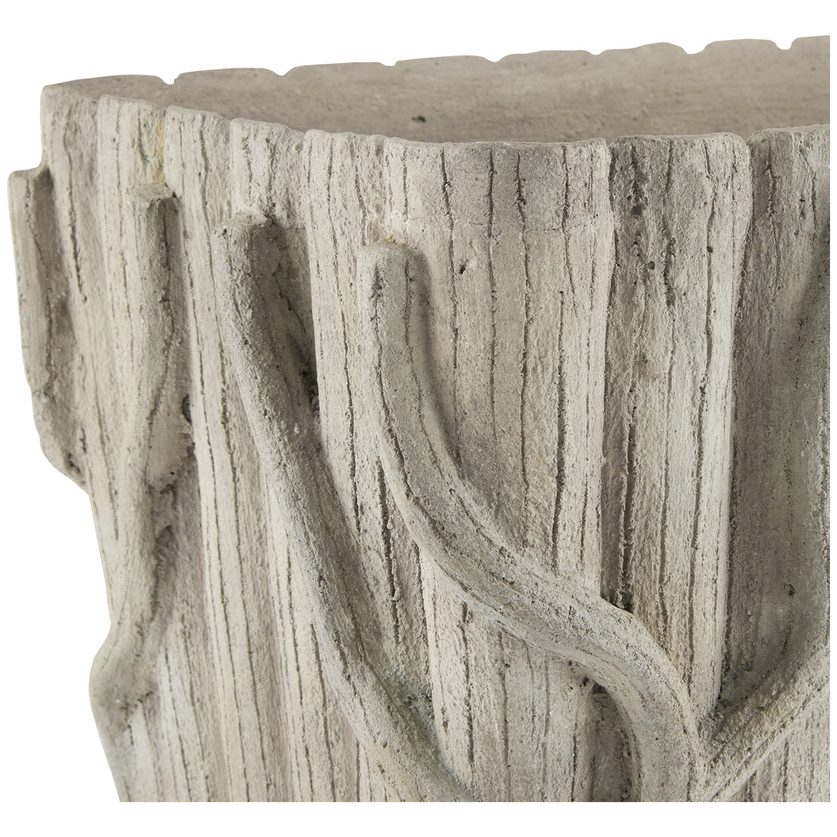 Currey and Company Faux Bois Rectangular Planter