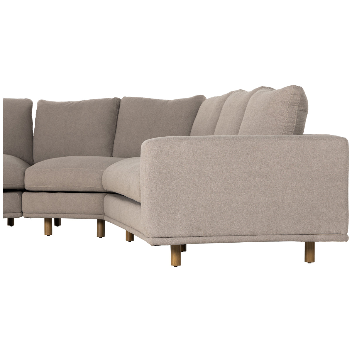 Four Hands Centrale Dom Small Wedge 3-Piece Sectional - Cobblestone