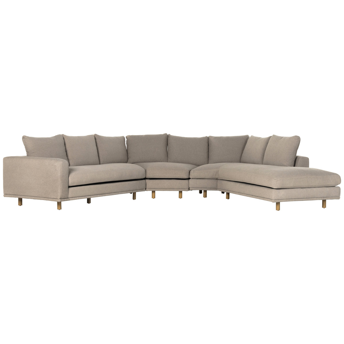 Four Hands Centrale Dom Small Wedge 3-Piece Sectional with Chaise