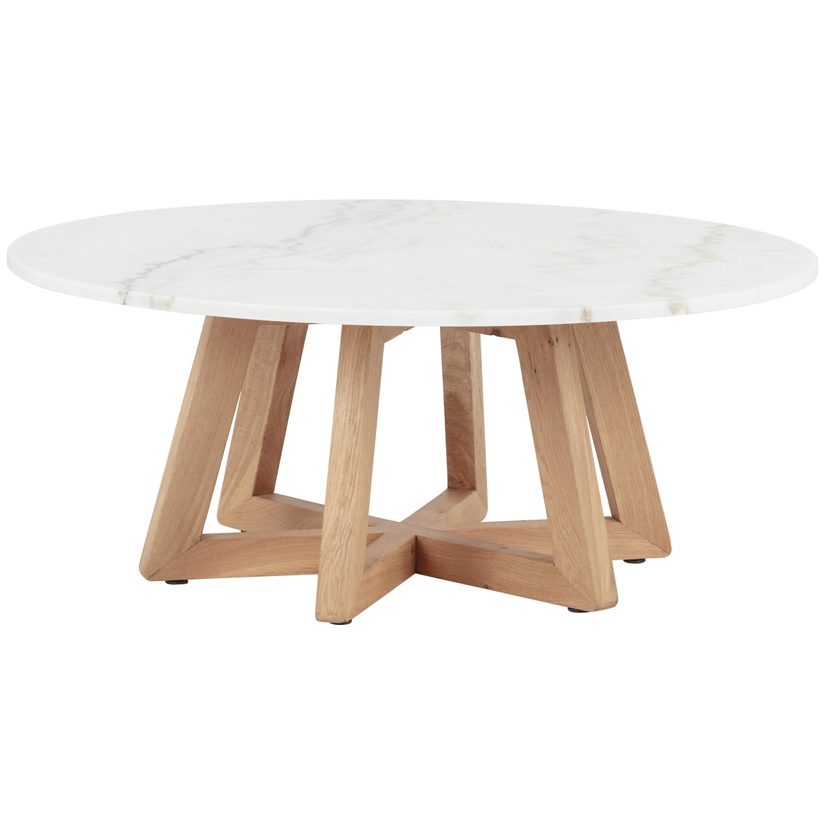 Four Hands Hughes Creston Coffee Table - White Marble