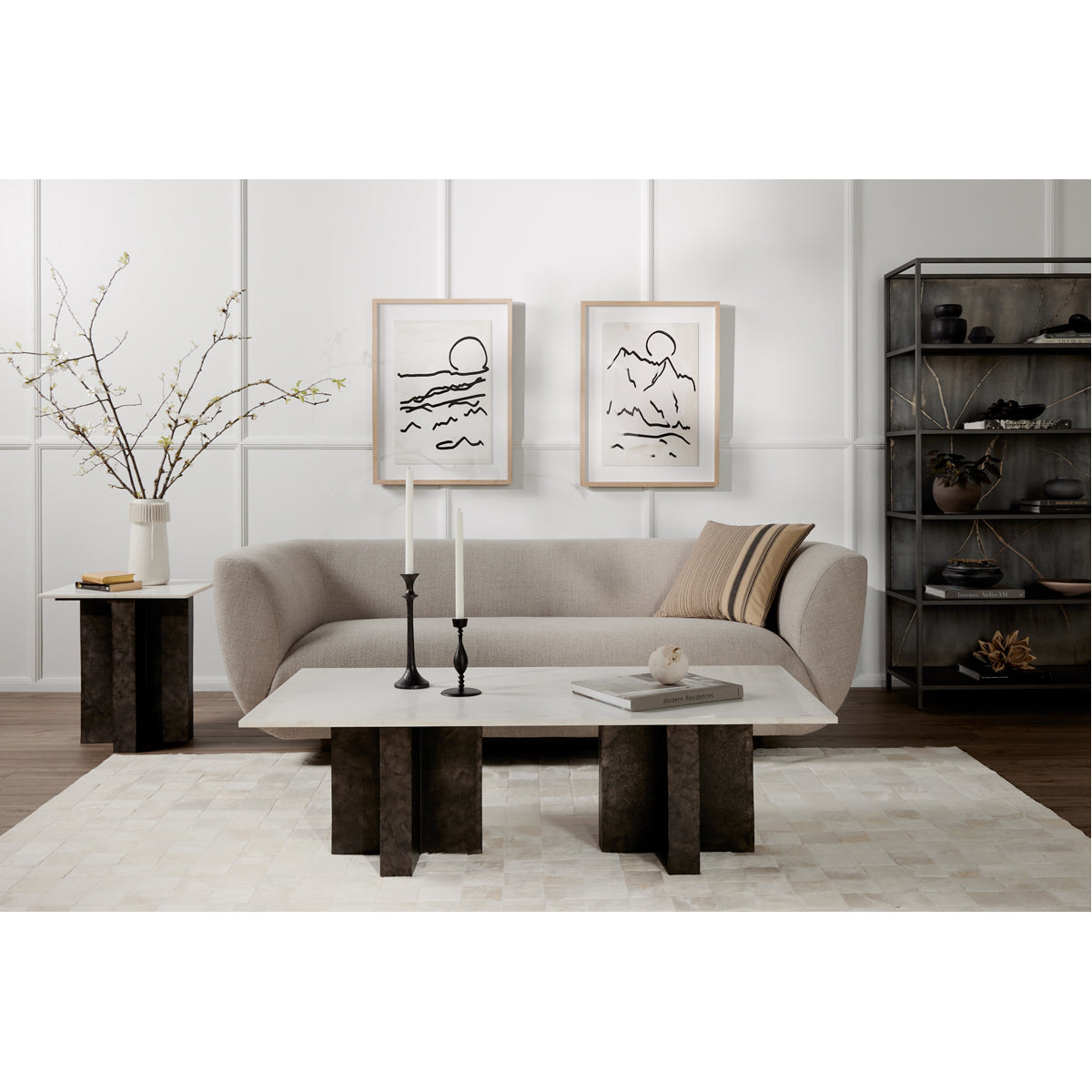 Four Hands Marlow Terrell Coffee Table - Raw Black