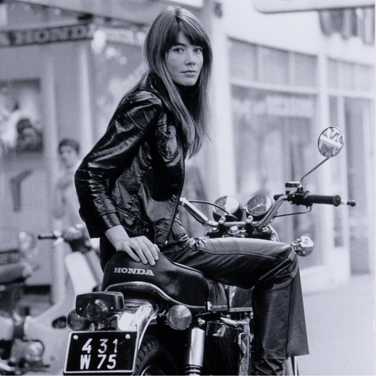 Four Hands Art Studio Francoise Hardy On Bike by Getty Images