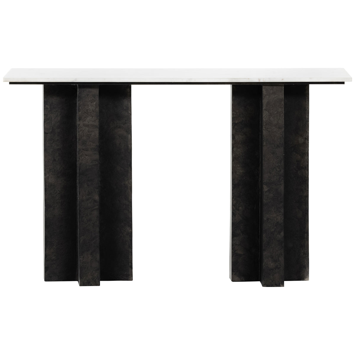 Four Hands Marlow Terrell Console Table - Raw Black