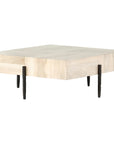 Four Hands Wesson Indra Square Coffee Table - Ashen Walnut