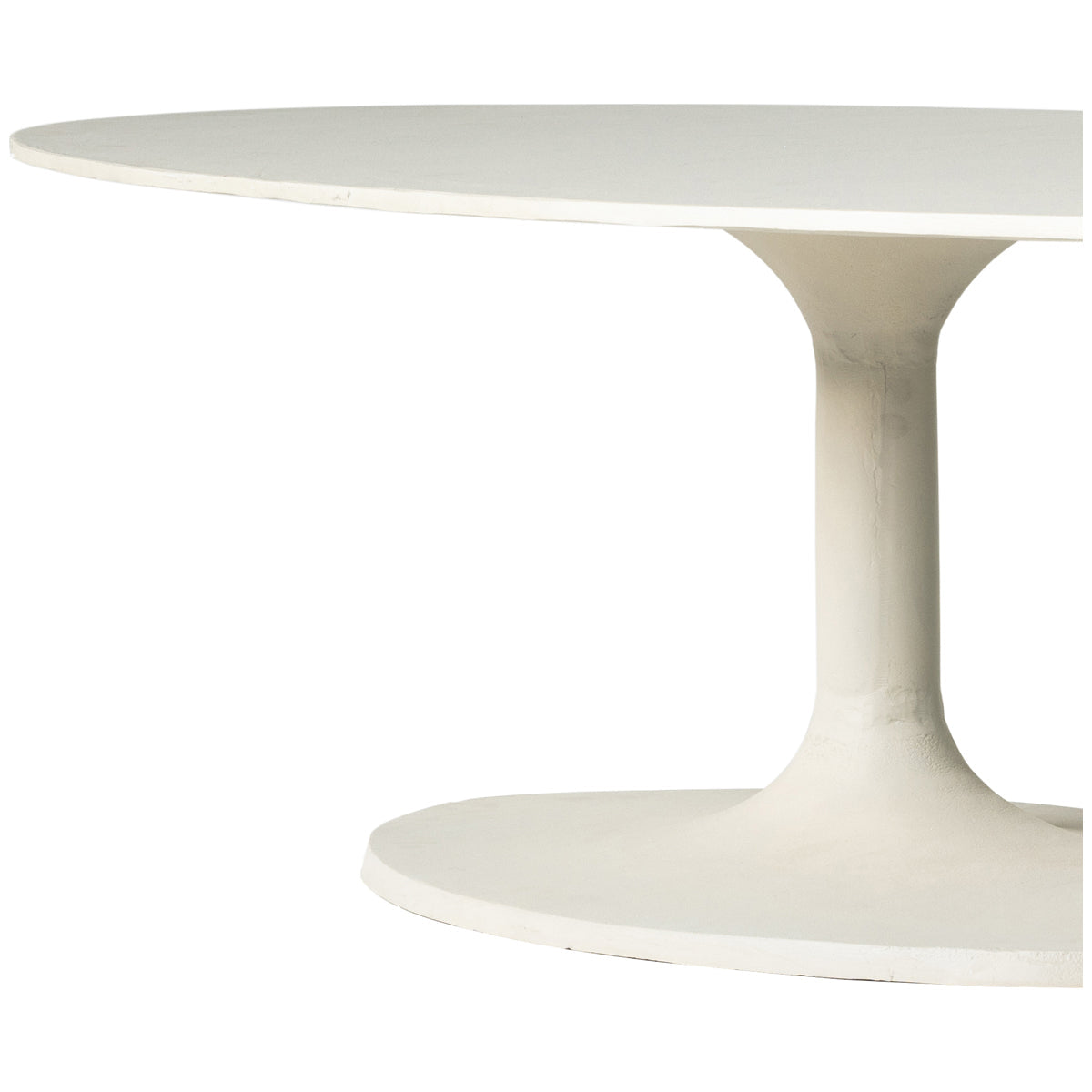 Four Hands Marlow Simone Oval Coffee Table - Matte White