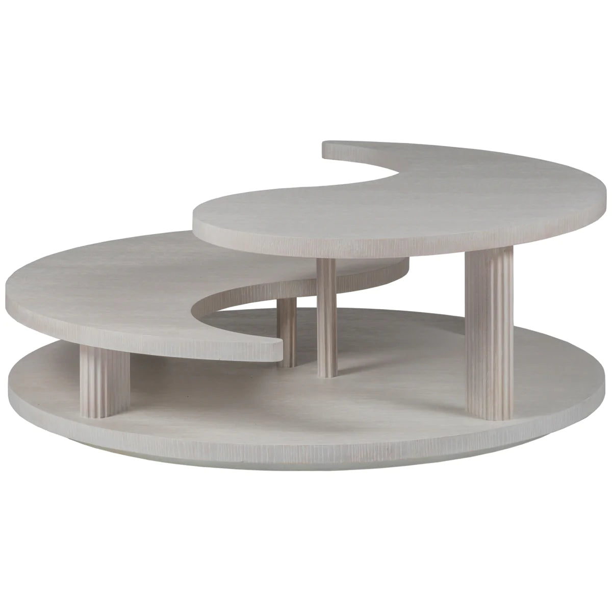 Artistica Home Signature Designs Misty Gray Yin Yang Cocktail Table