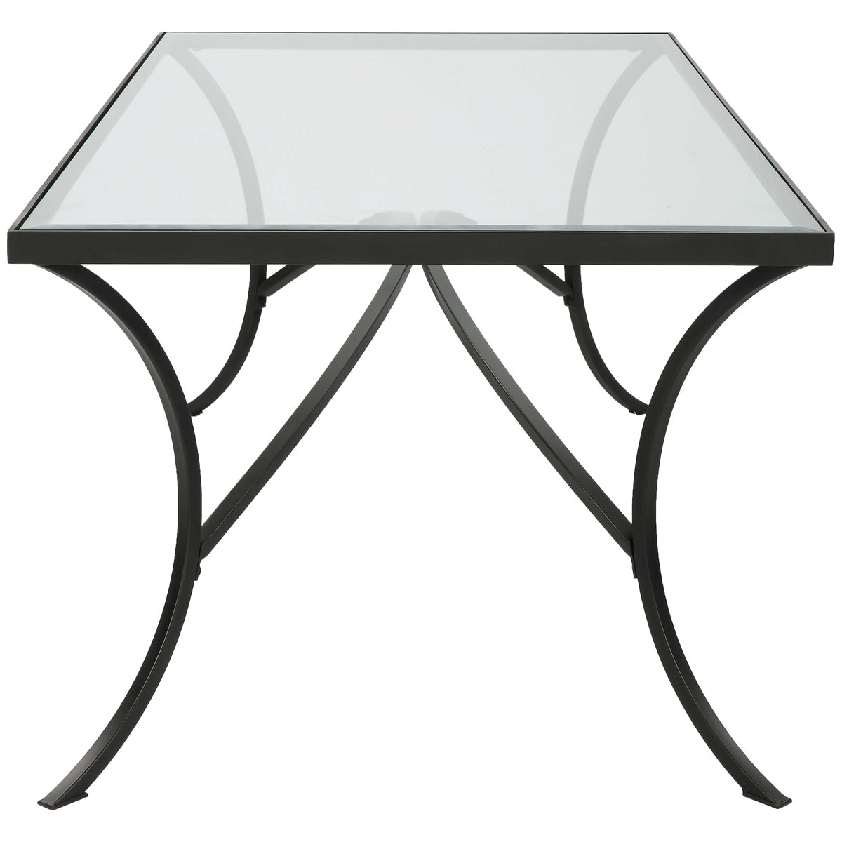Uttermost Alayna Black Metal &amp; Glass Coffee Table