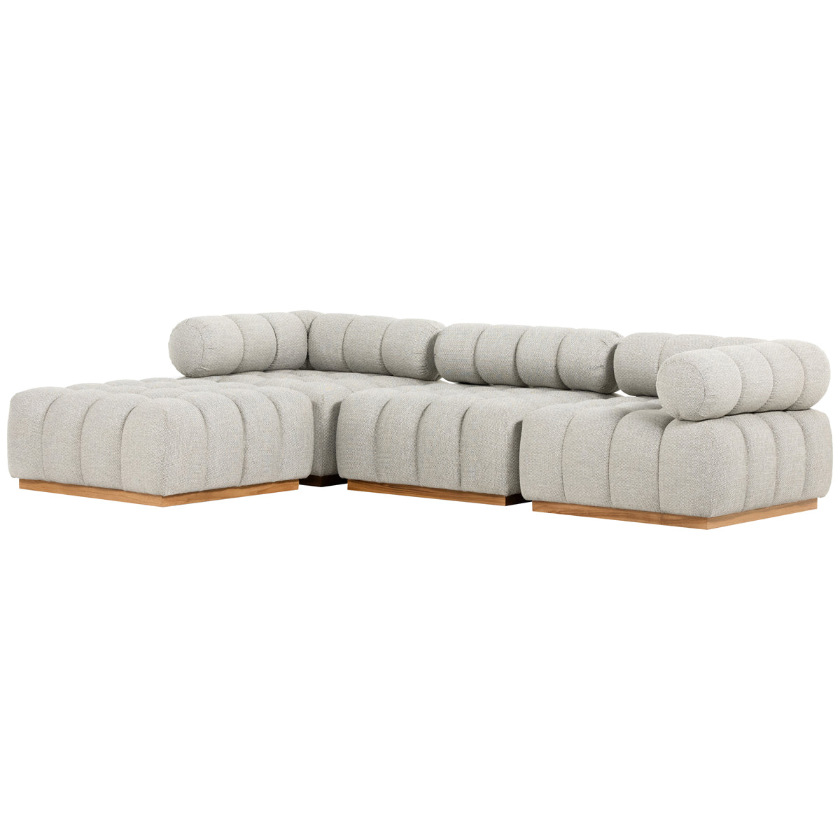 Four Hands Solano Roma Outdoor 3-Piece Sectional with Ottoman