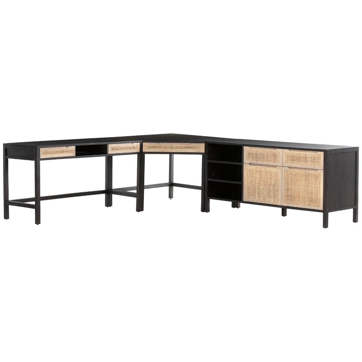 Four Hands Patten Clarita Desk System with Filing Credenza