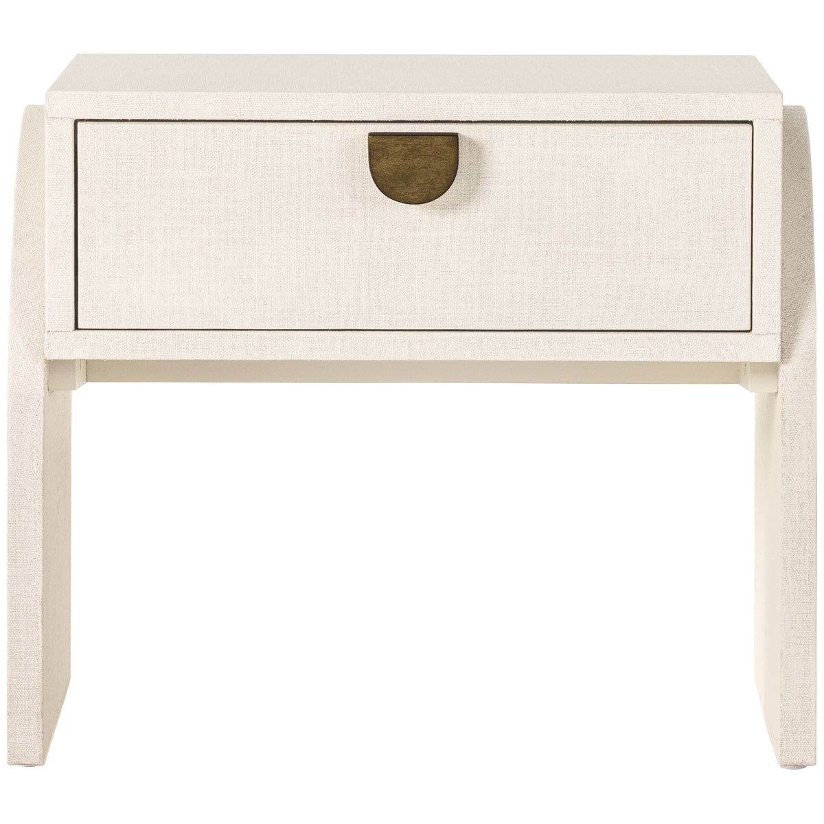 Four Hands Callahan Cressida End Table - Ivory Painted Linen