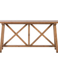 Four Hands Cordella Trellis Console Table - Waxed Pine