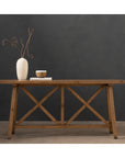 Four Hands Cordella Trellis Console Table - Waxed Pine