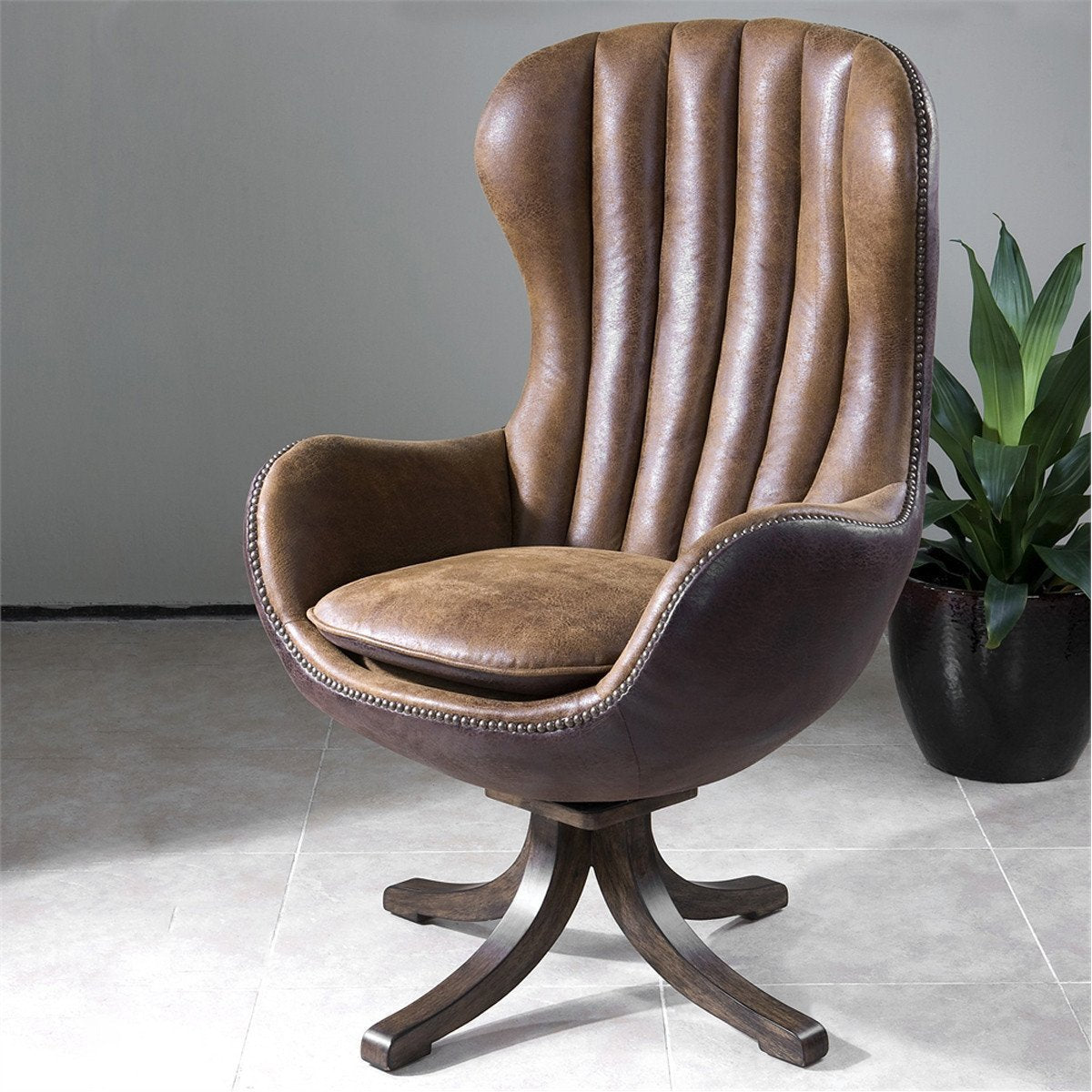 Uttermost Garrett Mid-Century Swivel Chair