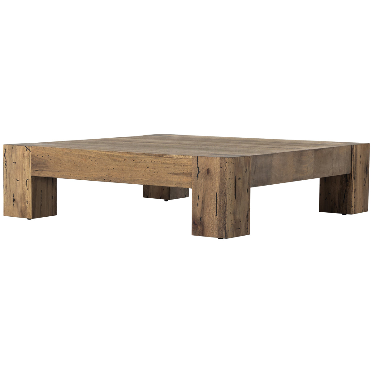 Four Hands Wesson Abaso Coffee Table - Rustic Wormwood Oak