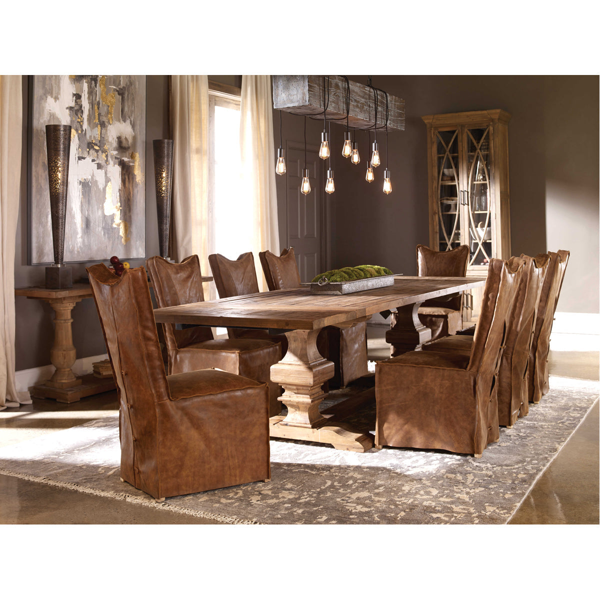 Uttermost Delroy Armless Chairs, Set of 2