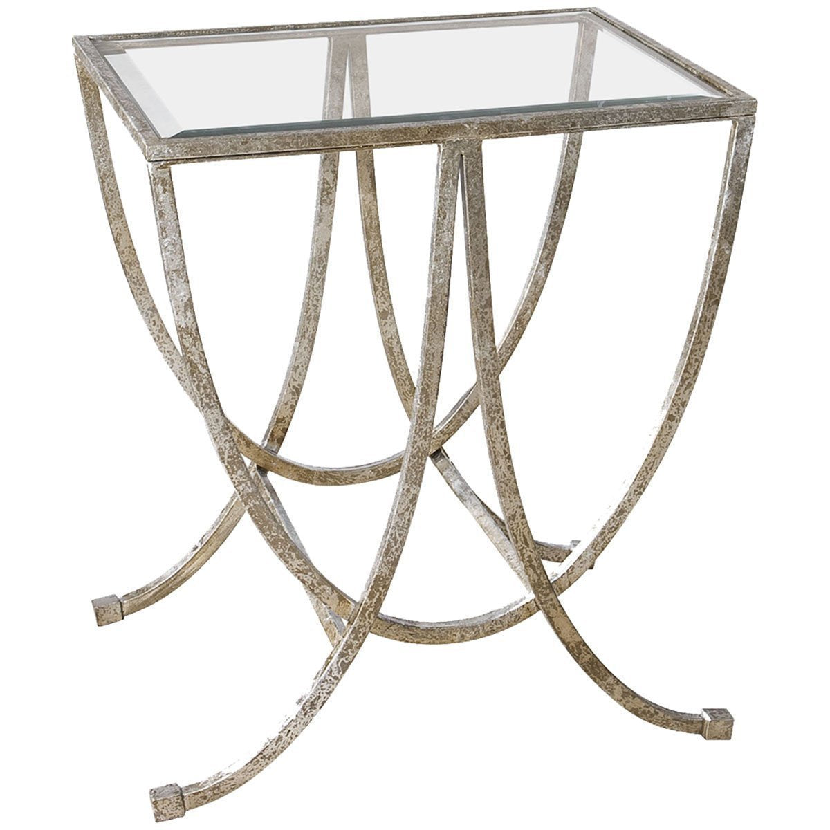 Uttermost Marta Antiqued Silver Side Table