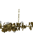Palecek Eucalyptus Leaf Brass Chandelier