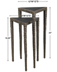 Uttermost Samiria Triangular Accent Tables, 2-Piece Set