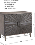 Uttermost Shield Gray Oak 2-Door Cabinet