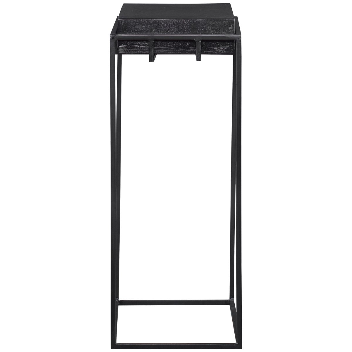 Uttermost Telone Black Pedestal Table