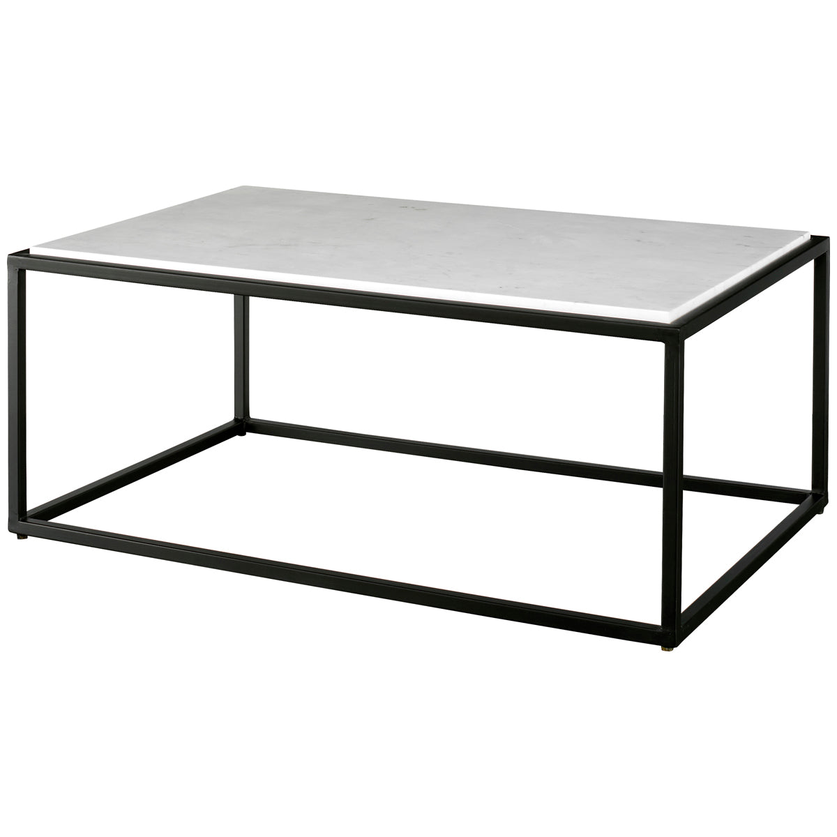 Uttermost Vola Modern White Marble Coffee Table
