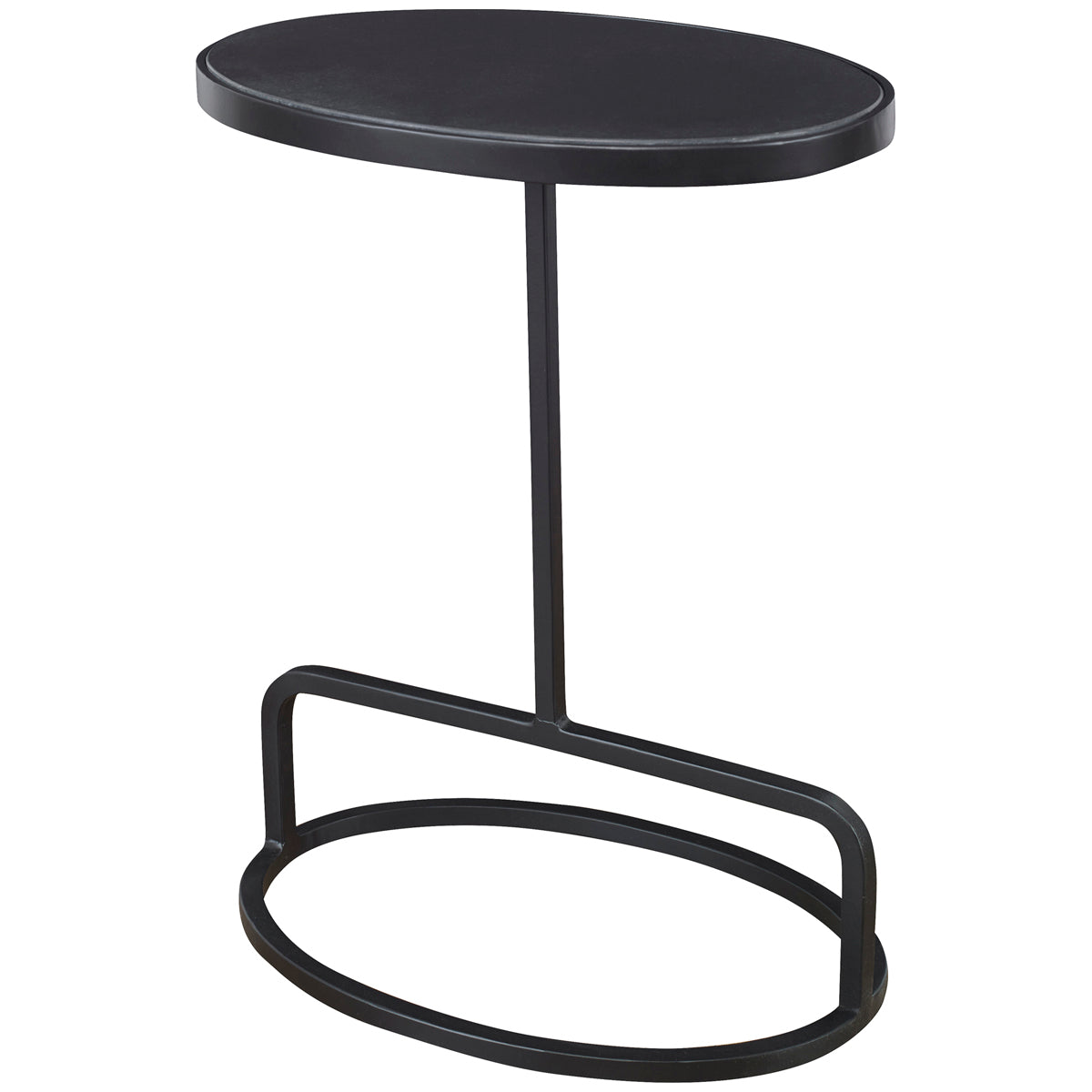 Uttermost Jessenia Black Marble Accent Table
