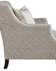 Hickory White Upholstered Cappuccino Arm Chair