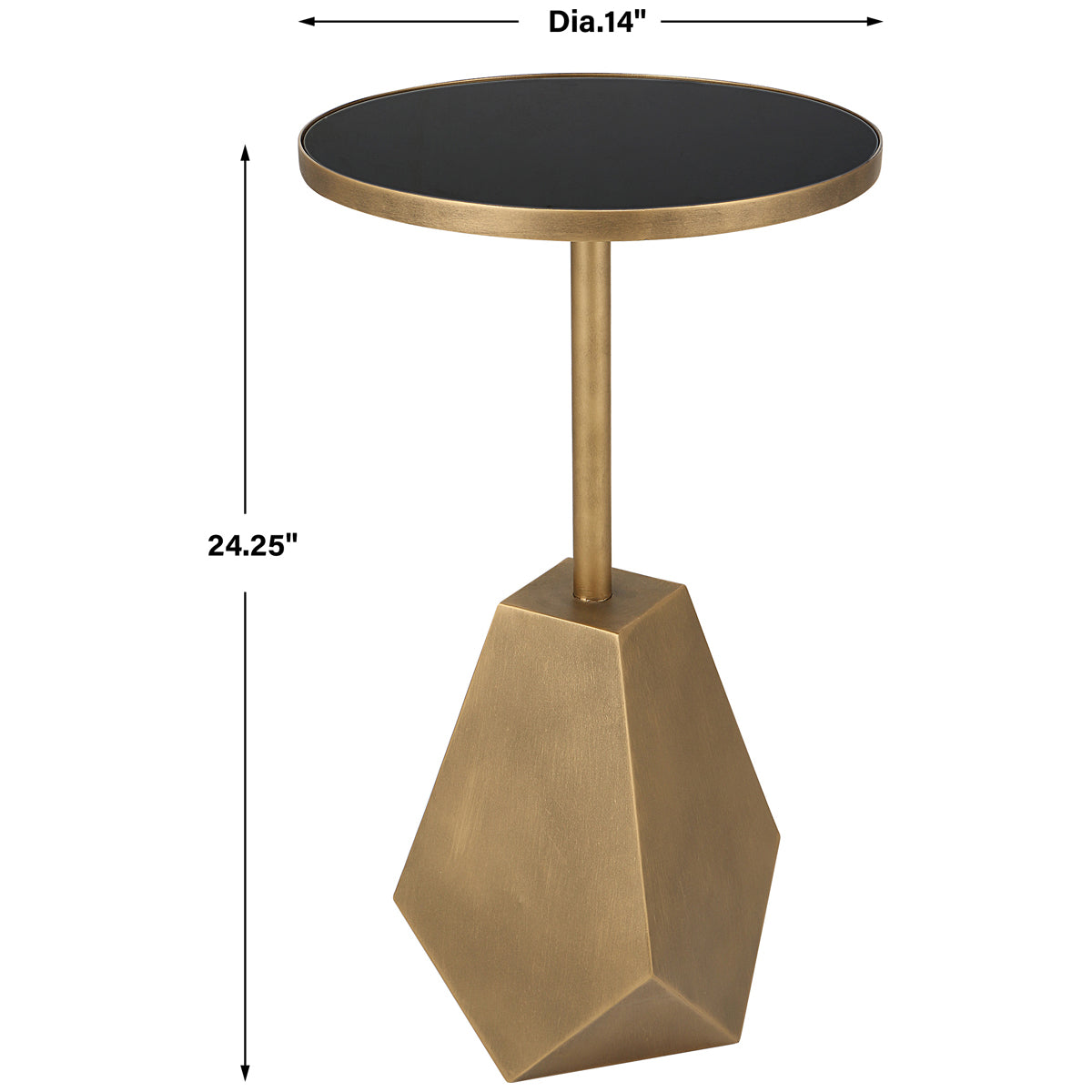 Uttermost Comet Geometric Bronze Accent Table