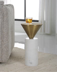 Uttermost Top Hat Brass Drink Table