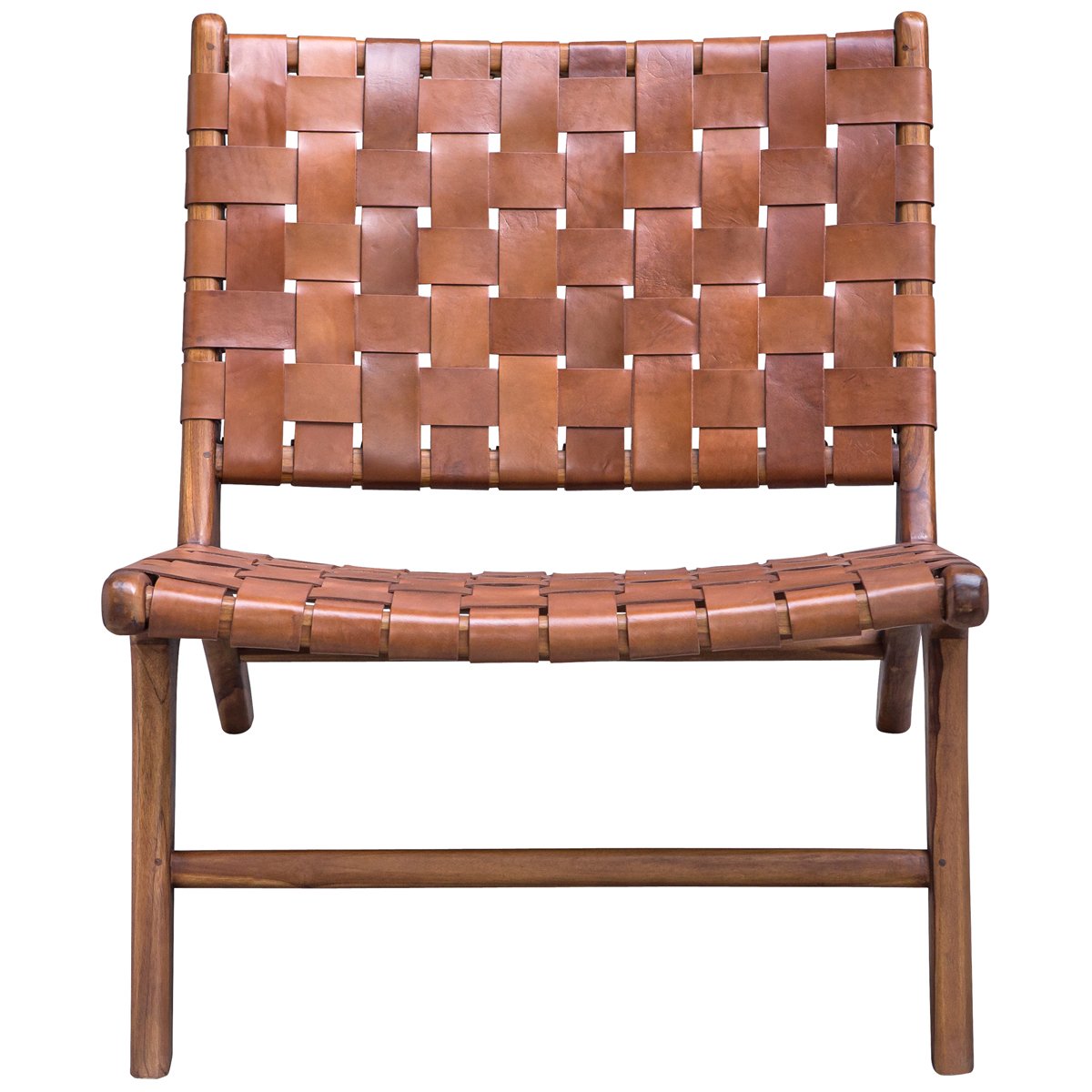 Uttermost Plait Woven Leather Accent Chair