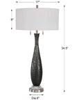 Uttermost Jothan Frosted Black Table Lamp