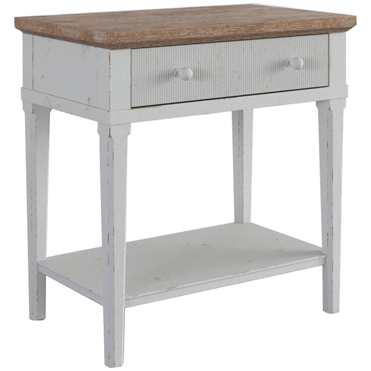 A.R.T. Furniture Palisade Nightstand in Distressed Off-White