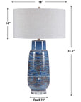 Uttermost Magellan Blue Table Lamp