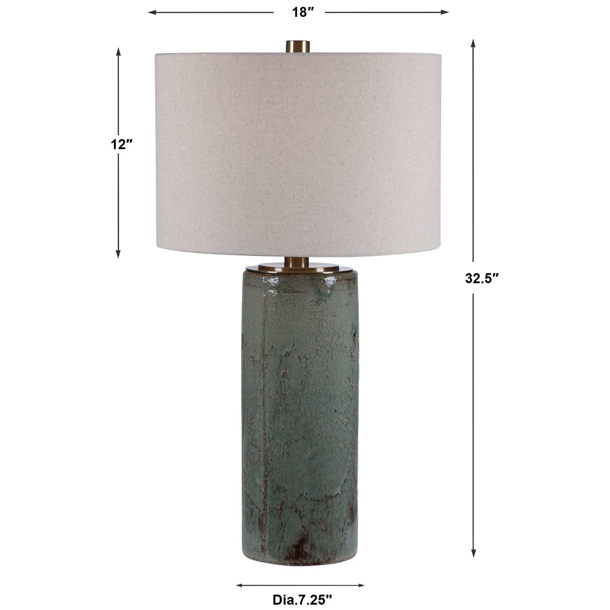 Uttermost Callais Crackled Aqua Table Lamp
